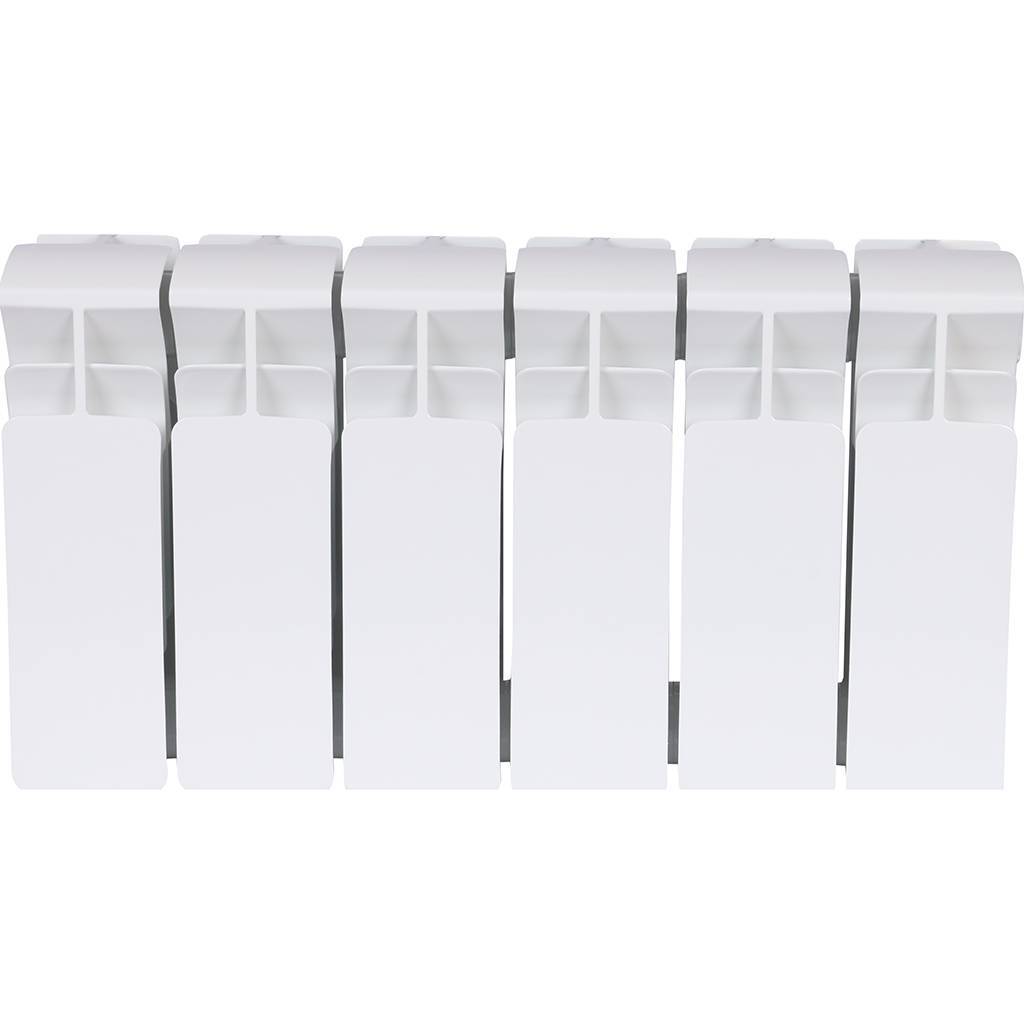 Радиатор биметаллический RIFAR BASE 200 6 секций боковое подключение (белый RAL 9016), 1RB20-6