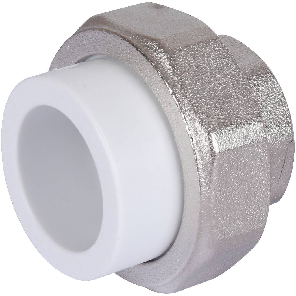 Муфта разъемная с внутренней резьбой Политэк 25х3/4 для полипропиленовых труб под сварку (цвет белый), 9801002534