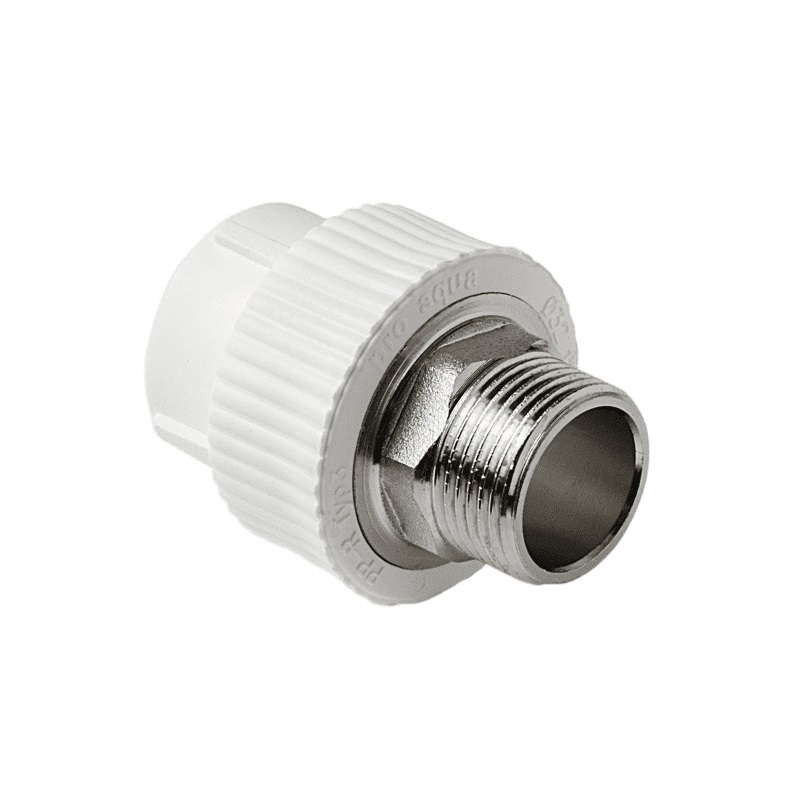 Муфта комбинированная Pro Aqua d= 50-2 PP-R под ключ НР Белая, PA23523P