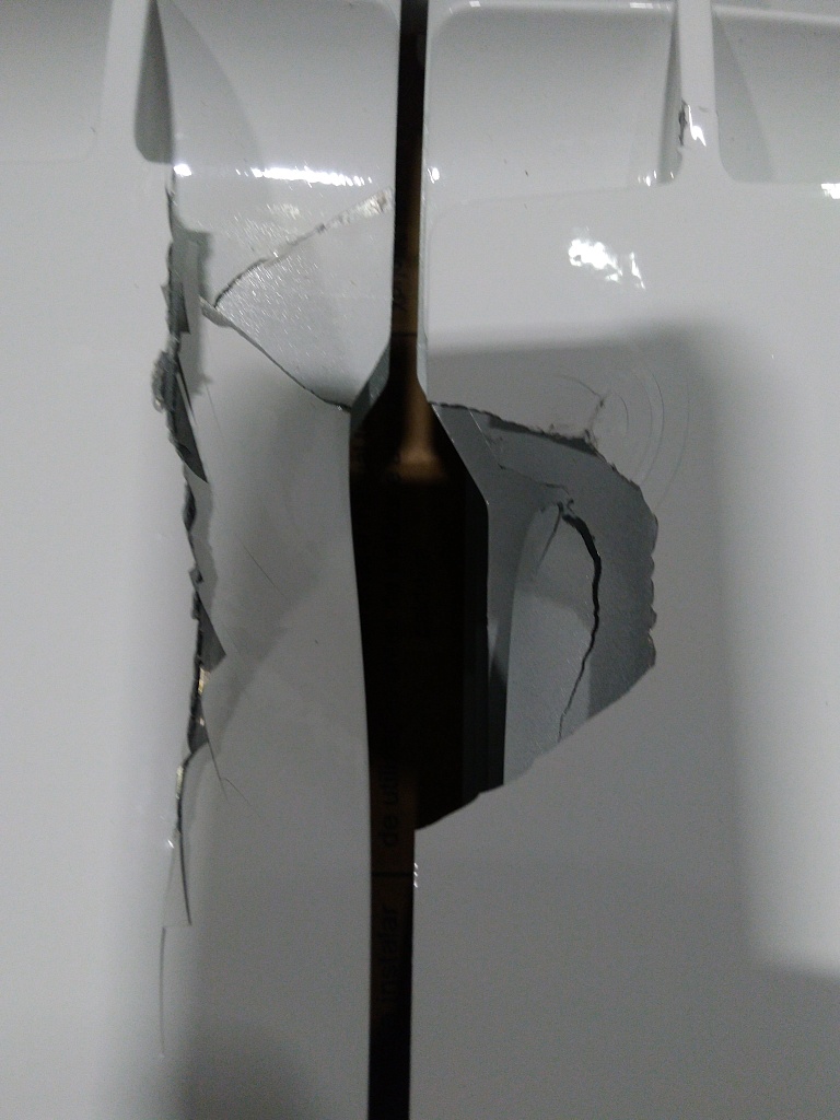 Уцененный товар (вмятина в верхней части крайней секции, сколы ламелей): Радиатор биметаллический ROMMER Profi BM 500 6 секции боковое подключение (BI500-80-80-150) (RAL9016), RBM-1210-050006