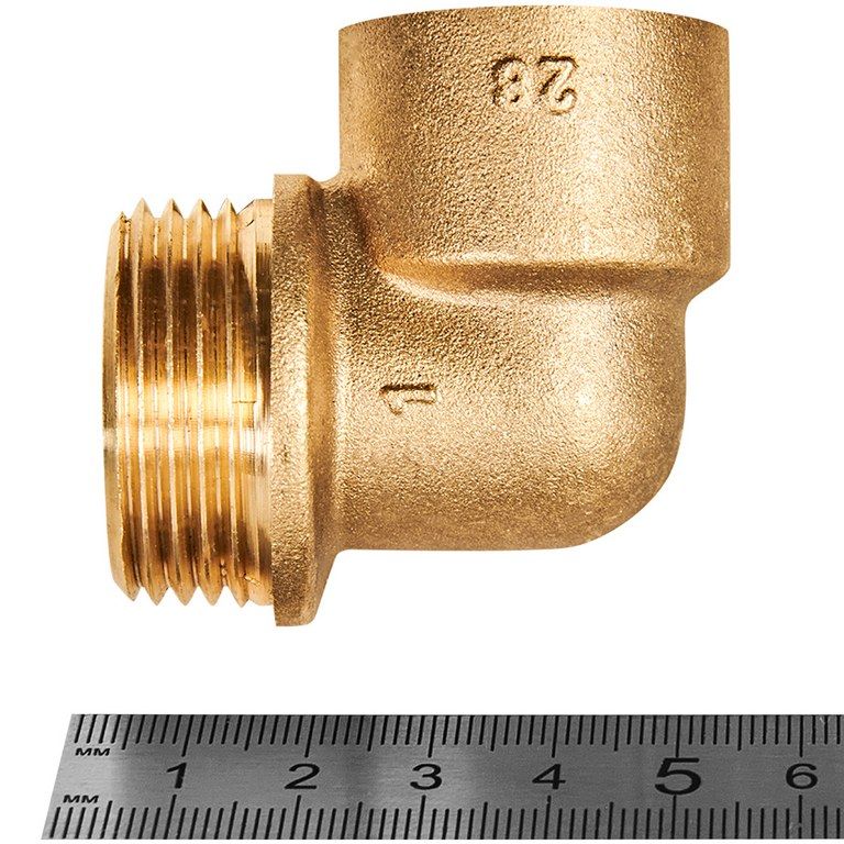 Угловой переход JINTIAN ВП-НР 28x1 из латуни под пайку JT-14092281