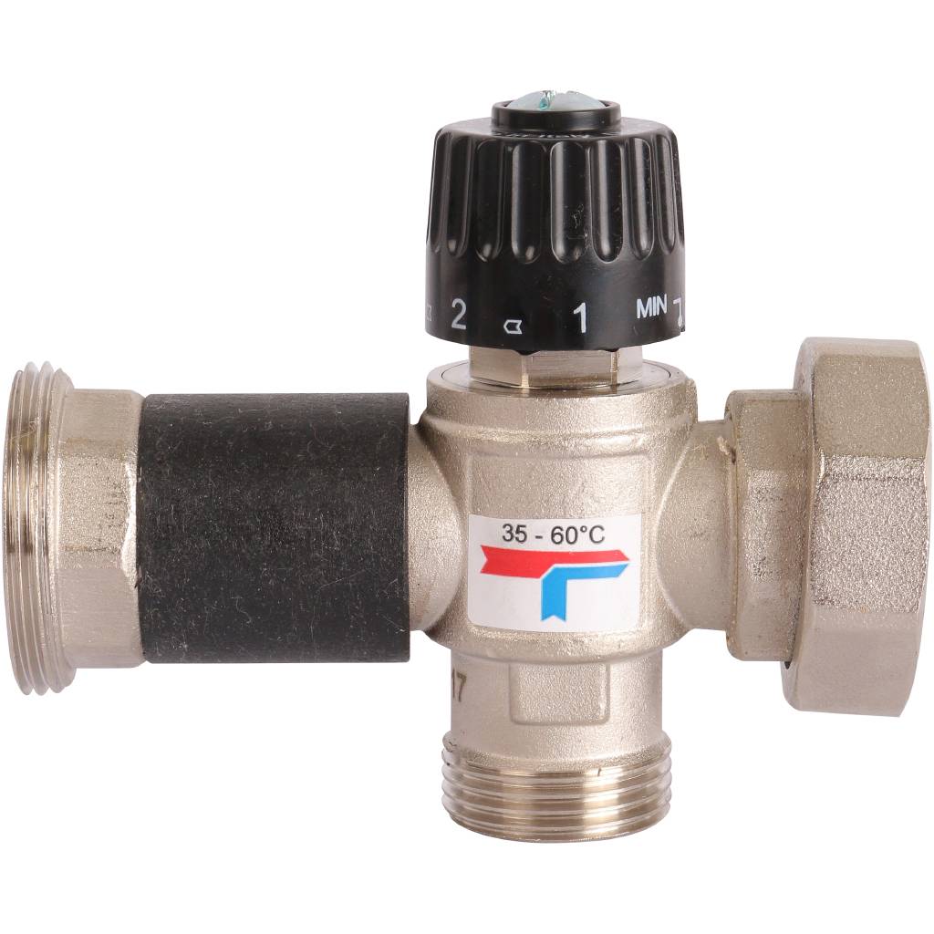 Насосная группа ROMMER RDG-0002 с термостатическим смесительным клапаном (35-60С) 1 без насоса, RDG-0002-002503