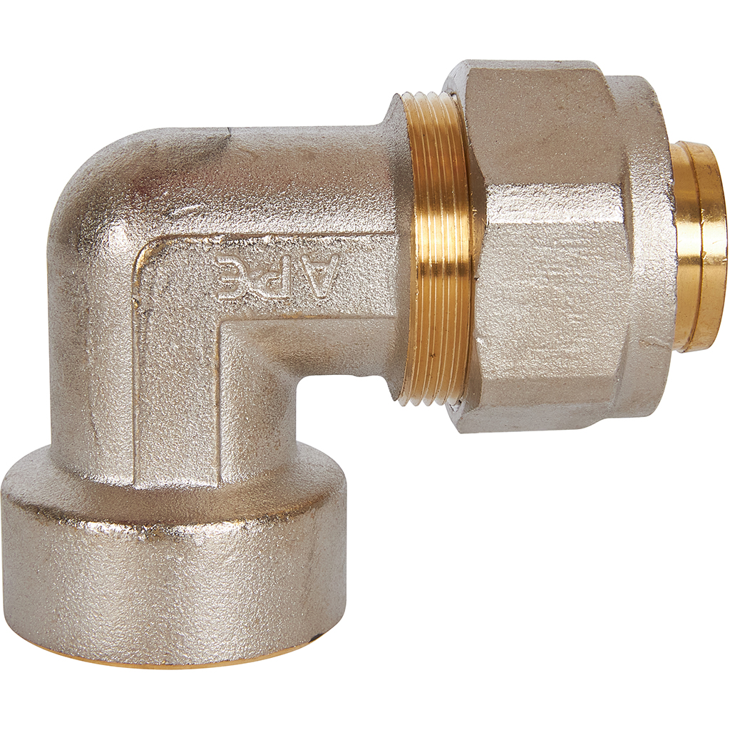 Угольник-переходник STOUT с внутренней резьбой 1 x32 для металлопластиковых труб винтовой, SFS-0007-000132