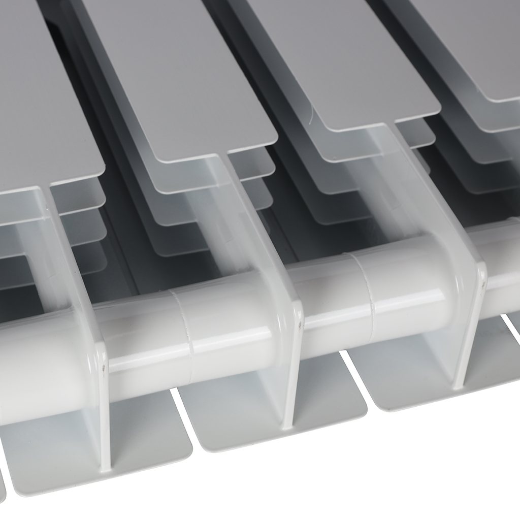 Радиатор биметаллический STOUT ALPHA 350 10 секций боковое подключение (белый RAL 9016)