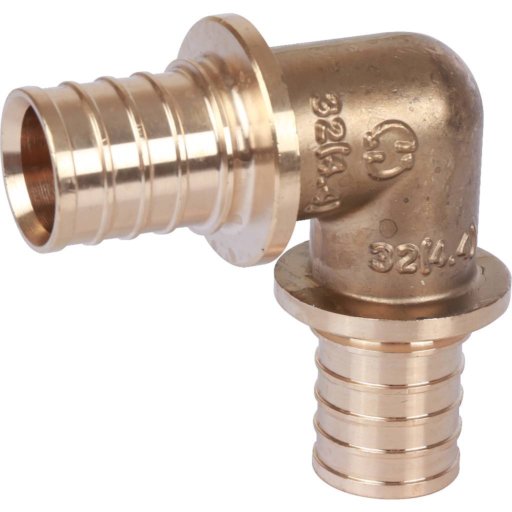 Угольник STOUT 90° 32 для труб из сшитого полиэтилена аксиальный, SFA-0007-000032