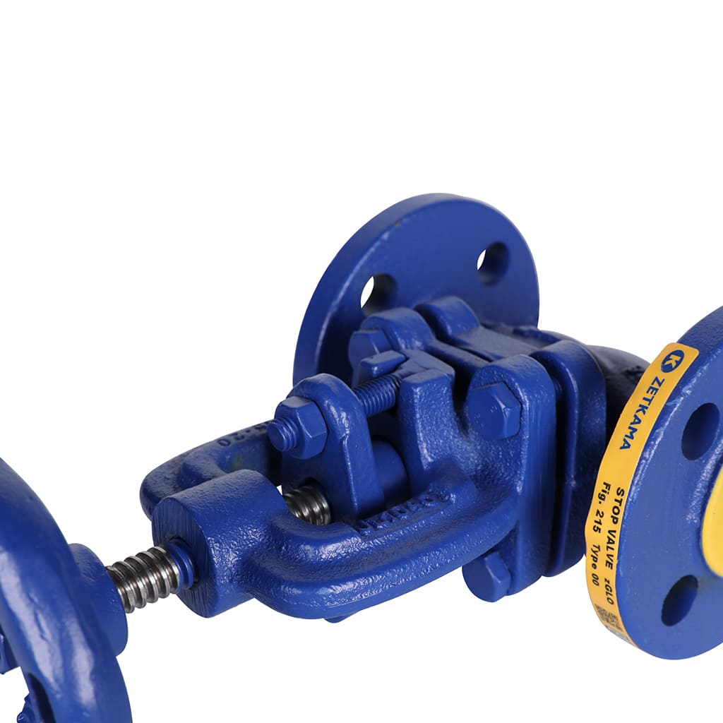 Клапан запорный ZETKAMA 215A Ду15 Ру16 фланцевый из чугуна, 215A015C00