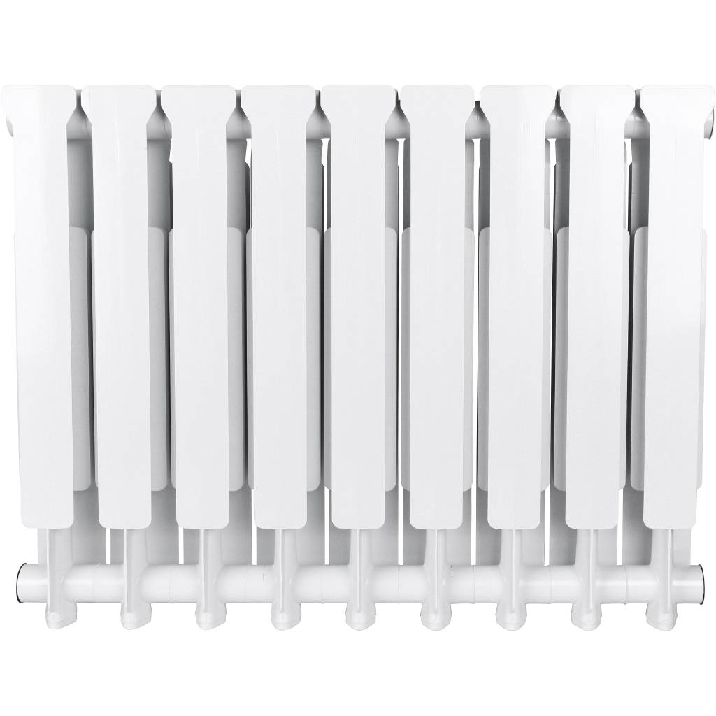 Радиатор алюминиевый STOUT Bravo 500 9 секций боковое подключение RAL9010, SRA-0110-050009