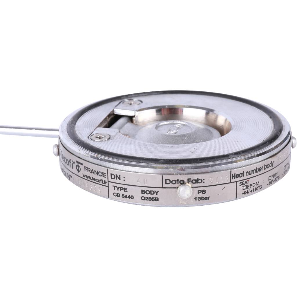 Клапан обратный Tecofi Ду40 Ру16 1/ств стальной межфланцевый стальной, CB5440-0040