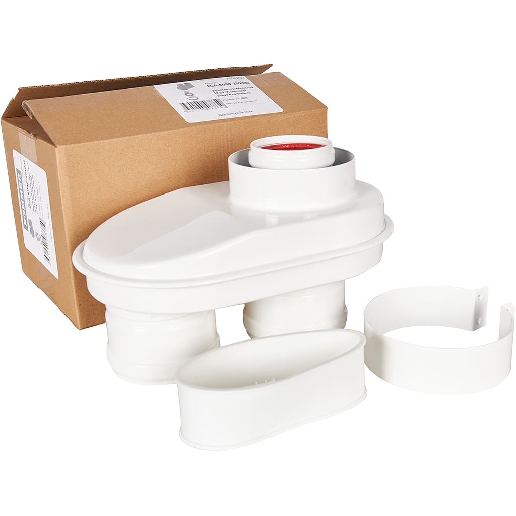 Адаптер традиционный ROMMER переход на двухтрубную систему D80/80 (Baxi(кроме ECONova/Classic),Mizudo,Haier,Arderia и др.) хомут в компл., RCA-8080-210002