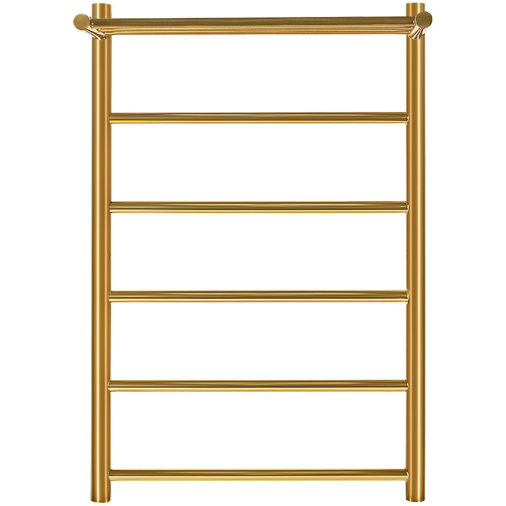 Полотенцесушитель электрический STOUT JAZZ round 80*50 Золотой Хром 585 с полкой, SHQ-J8RR-F08050