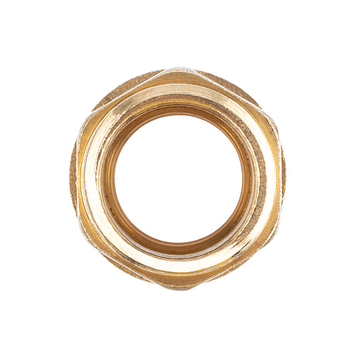 Муфта аксиальная, латунь, наружная резьба,20х1/2, желтый, RTP