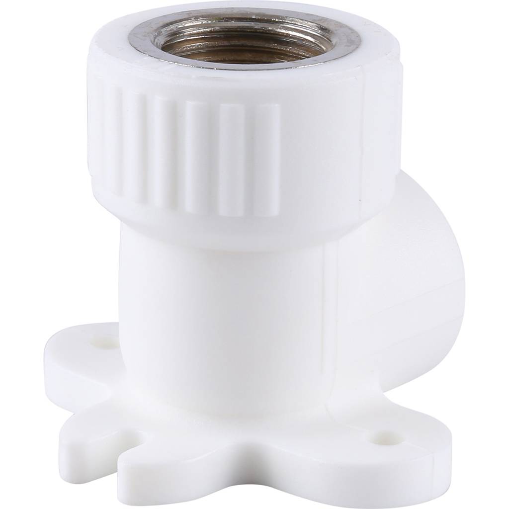 Угольник Kalde с креплением для полипропиленовых труб (внутр. резьба, 20х1/2 )