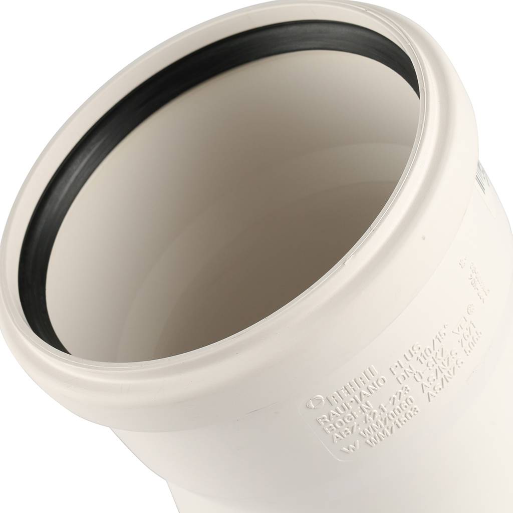 Отвод РЕХАУ RAUPIANO PLUS диам. 110 на 15°, 11231321001