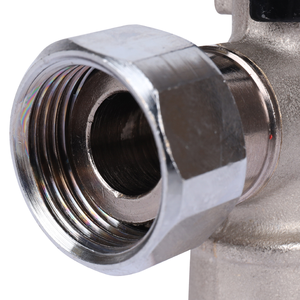 Кран шаровой STOUT 1/2x3/4 с накидной гайкой угловой, ВР/накидная гайка, ручка бабочка