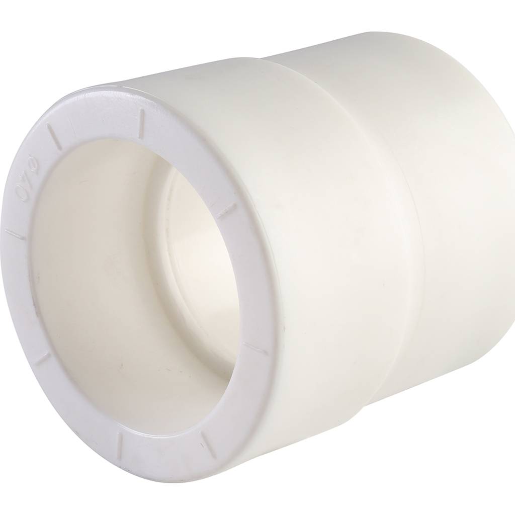 Муфта переходная внутр./наруж. Политэк 50х40 для полипропиленовых труб под сварку (цвет белый), 9200005040