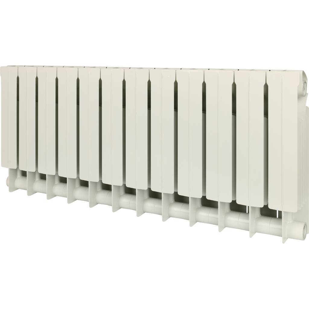 Радиатор биметаллический Global STYLE PLUS 350 12 секций боковое подключение (белый RAL 9010), STP03501012