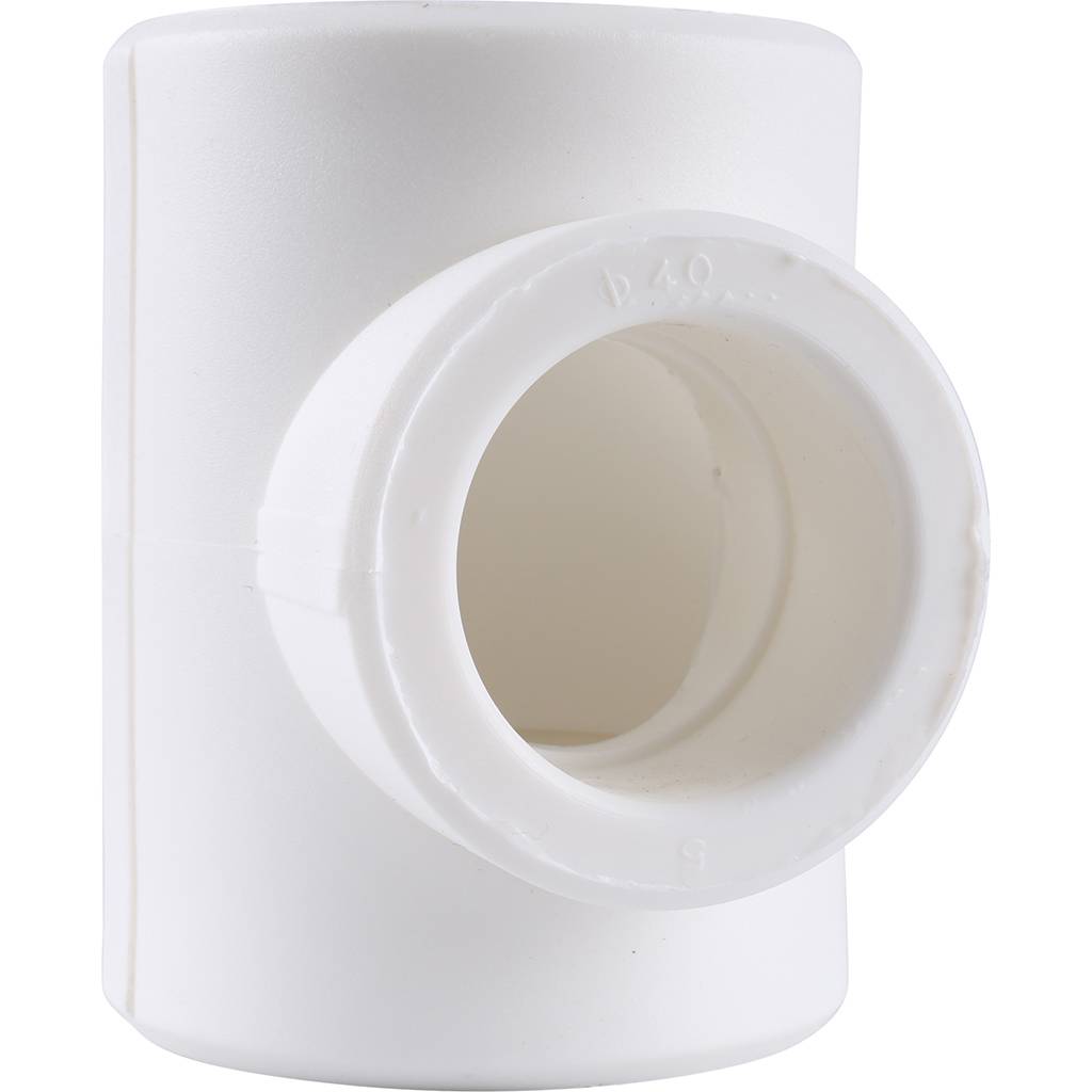 Тройник переходной Kalde 50x40x50 для полипропиленовых труб под сварку (цвет белый), 3212-tio-504050