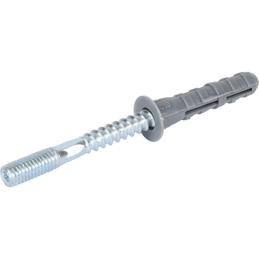 Комплект двойной хомут для труб STOUT хомут+шпилька шуруп +дюбель пластиковый 3/4 (25-29), SAC-0020-200034