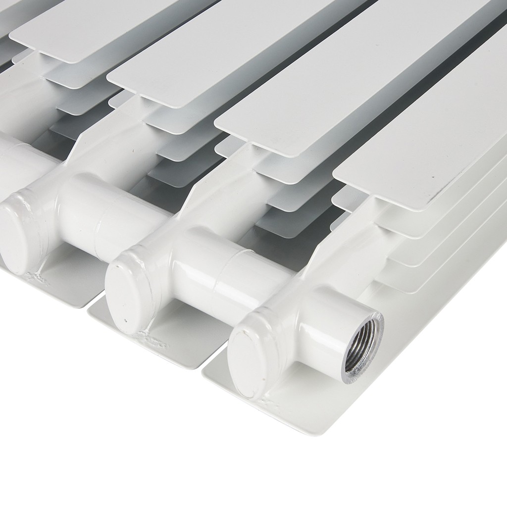 Радиатор алюминиевый STOUT ALPHA 500 6 секций боковое подключение (белый RAL 9016), SRA-2310-050006