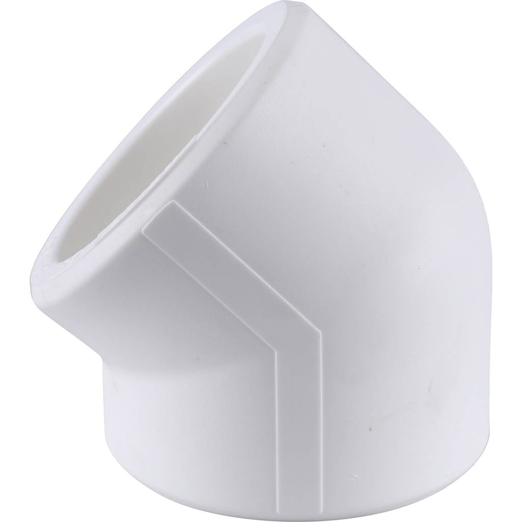 Угольник 45* Kalde d=90 для полипропиленовых труб под сварку (цвет белый)