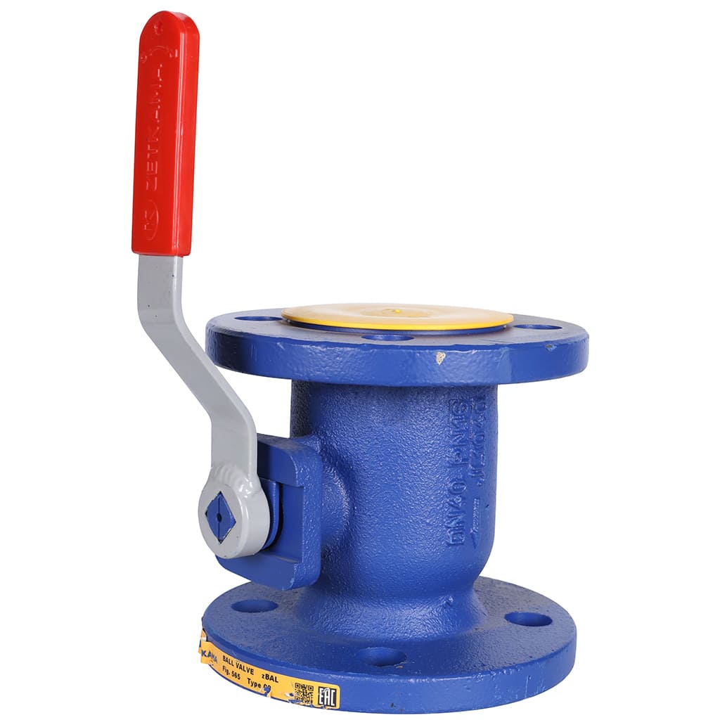 Кран шаровой ZETKAMA 565A Ду40 Ру16 фланцевый, 565A040C09