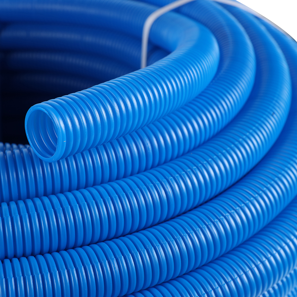 Труба гофрированная STOUT ПНД, цвет синий, наружным диаметром 28 мм для труб диаметром 20 мм, SPG-0001-502820