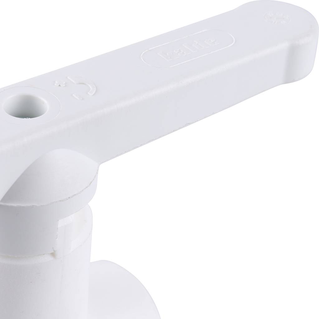 Кран шаровой Kalde d=20 для полипропиленовых труб под штукатурку (цвет белый), 3242-vlb-200002