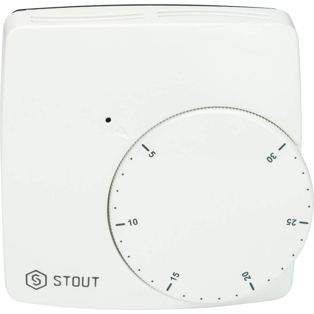 Проводной электронный термостат STOUT WFHT-BASIC со светодиодом, STE-0002-000004