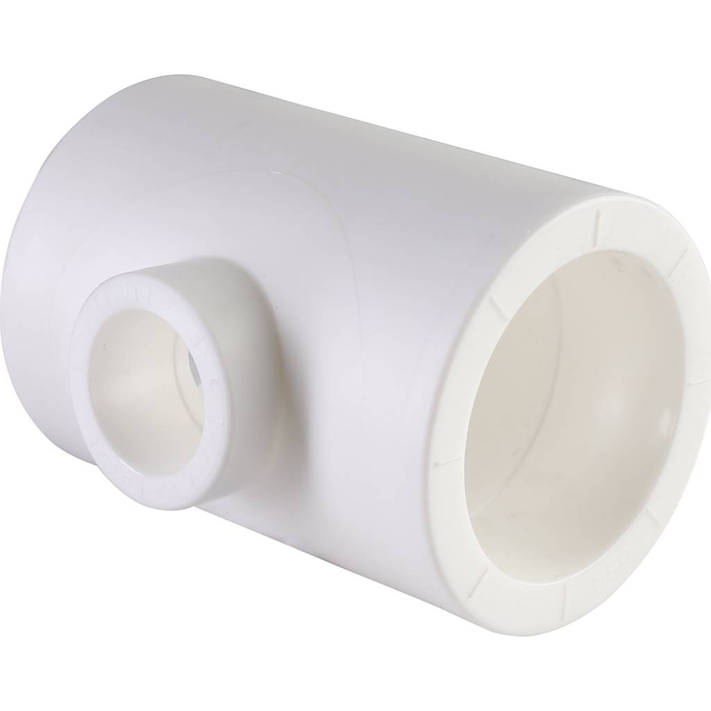 Тройник переходной Политэк 50х25х50 для полипропиленовых труб под сварку (цвет белый), 9300502550