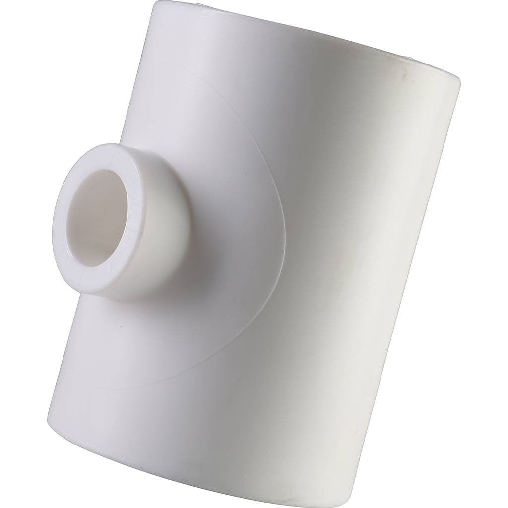 Тройник переходной Политэк 50х20х50 для полипропиленовых труб под сварку (цвет белый), 9300502050
