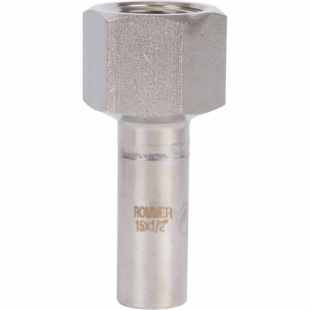 Вставка ROMMER переходная НПр-ВР, 15х1/2, из нержавеющей стали прессовой, RSS-1023-001512