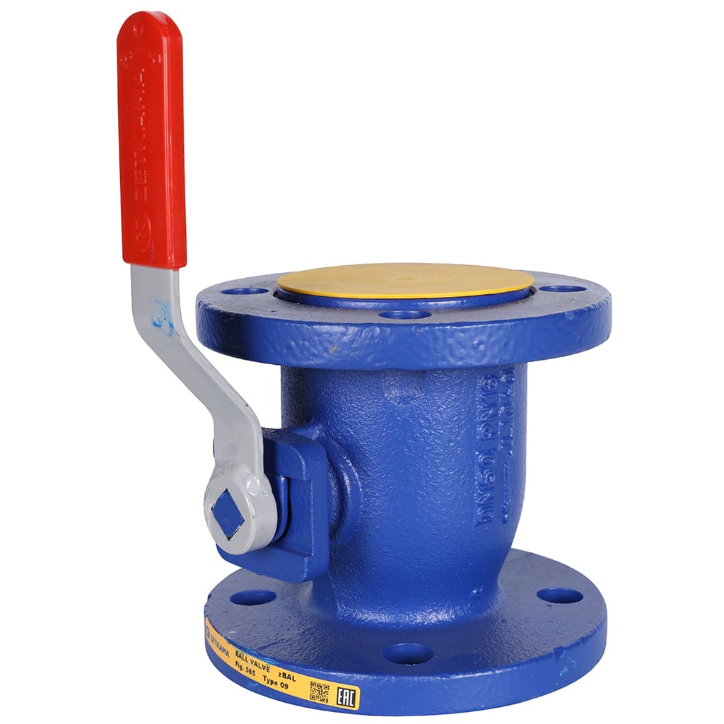 Кран шаровой ZETKAMA 565A Ду50 Ру16 фланцевый, 565A050C09