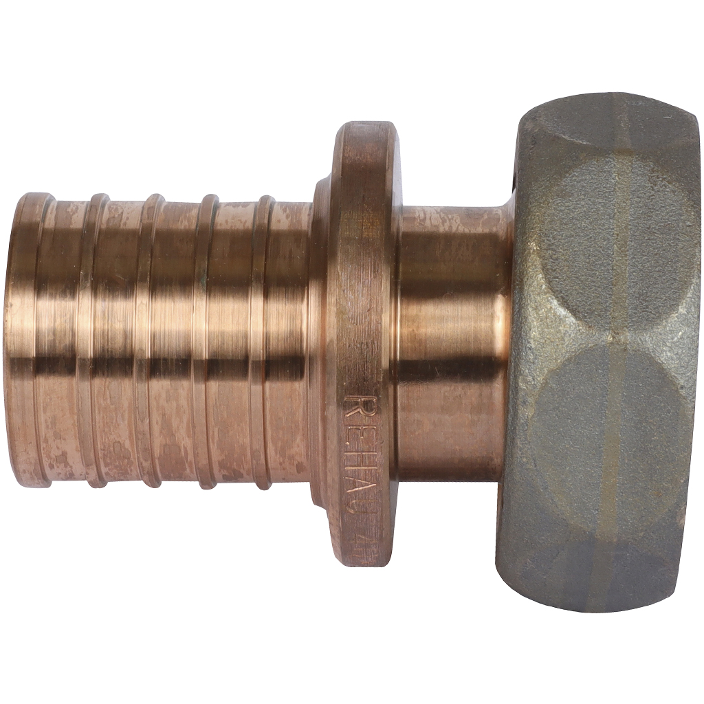 Переходник РЕХАУ RAUTITAN с накидной гайкой 40-G 1 1/2 RX+ для труб из сшитого полиэтилена аксиальный