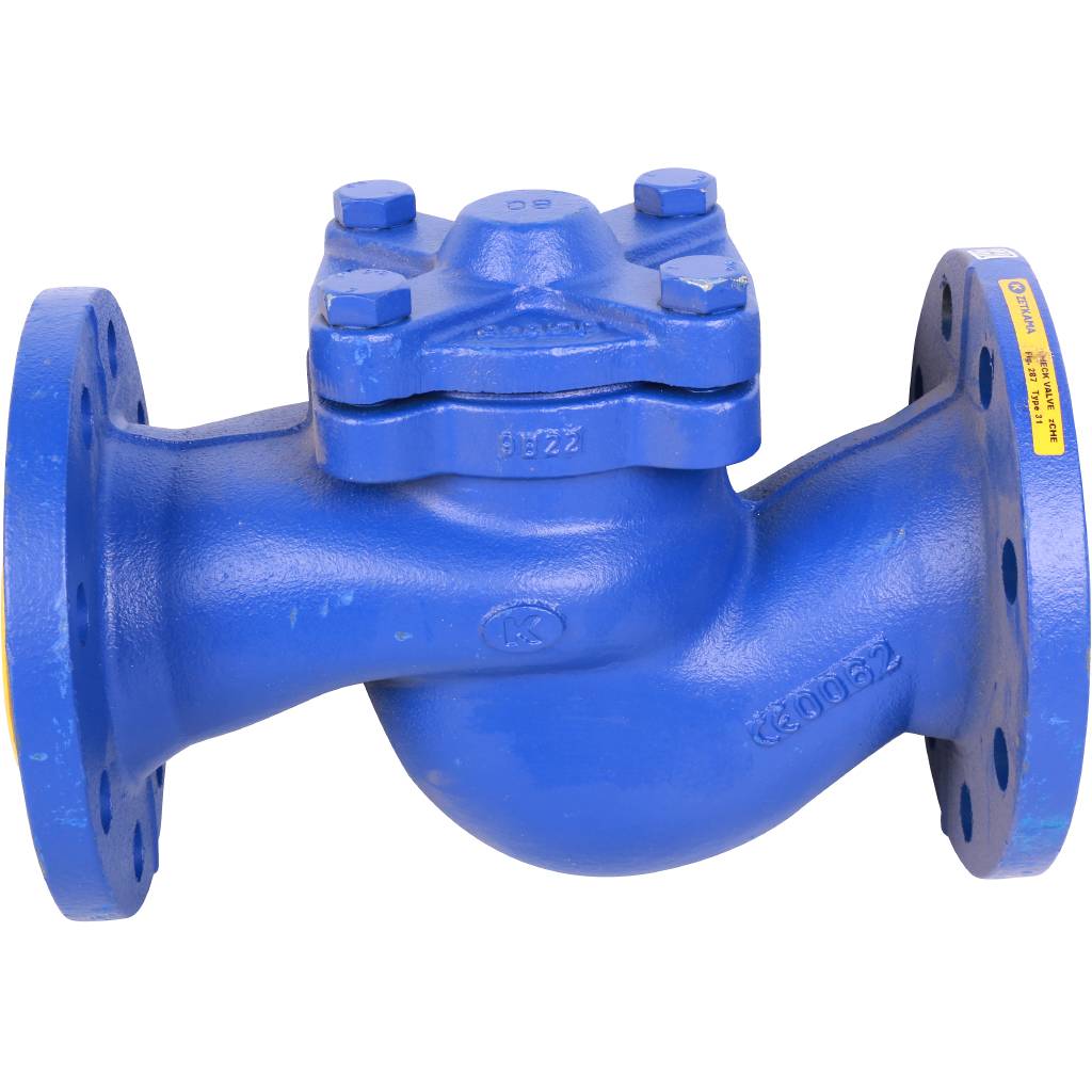 Клапан обратный подъемный ZETKAMA 287A Ду80 Ру16 фланцевый из чугуна, 287A080C31