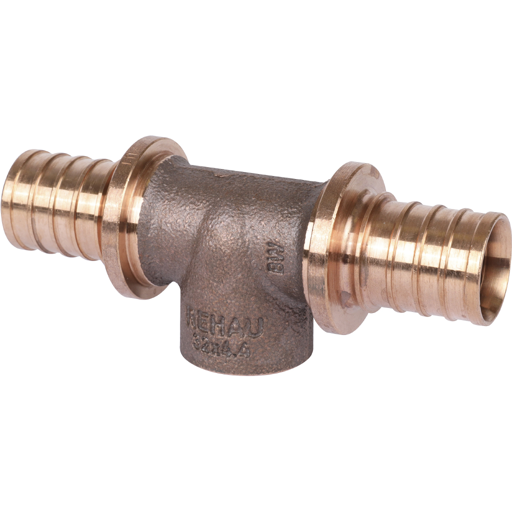 Тройник РЕХАУ RAUTITAN с внутр. резьбой на боков. проходе 32-Rp 3/4-32 RX+ для труб из сшитого полиэтилена аксиальный