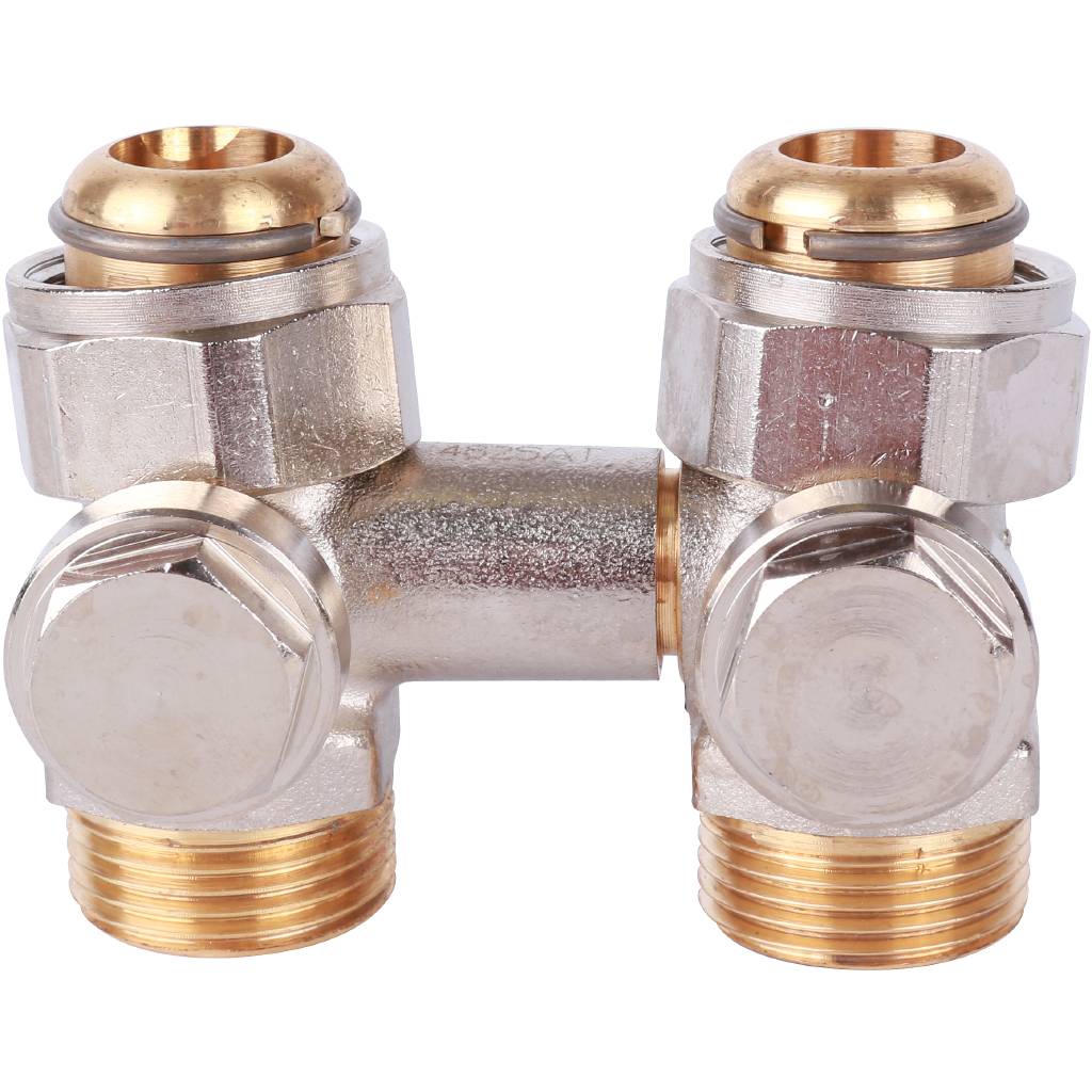 ZB-запорно-присоединительный узел OVENTROP Multiflex V 3/4 НГ x 3/4 НР, из латуни