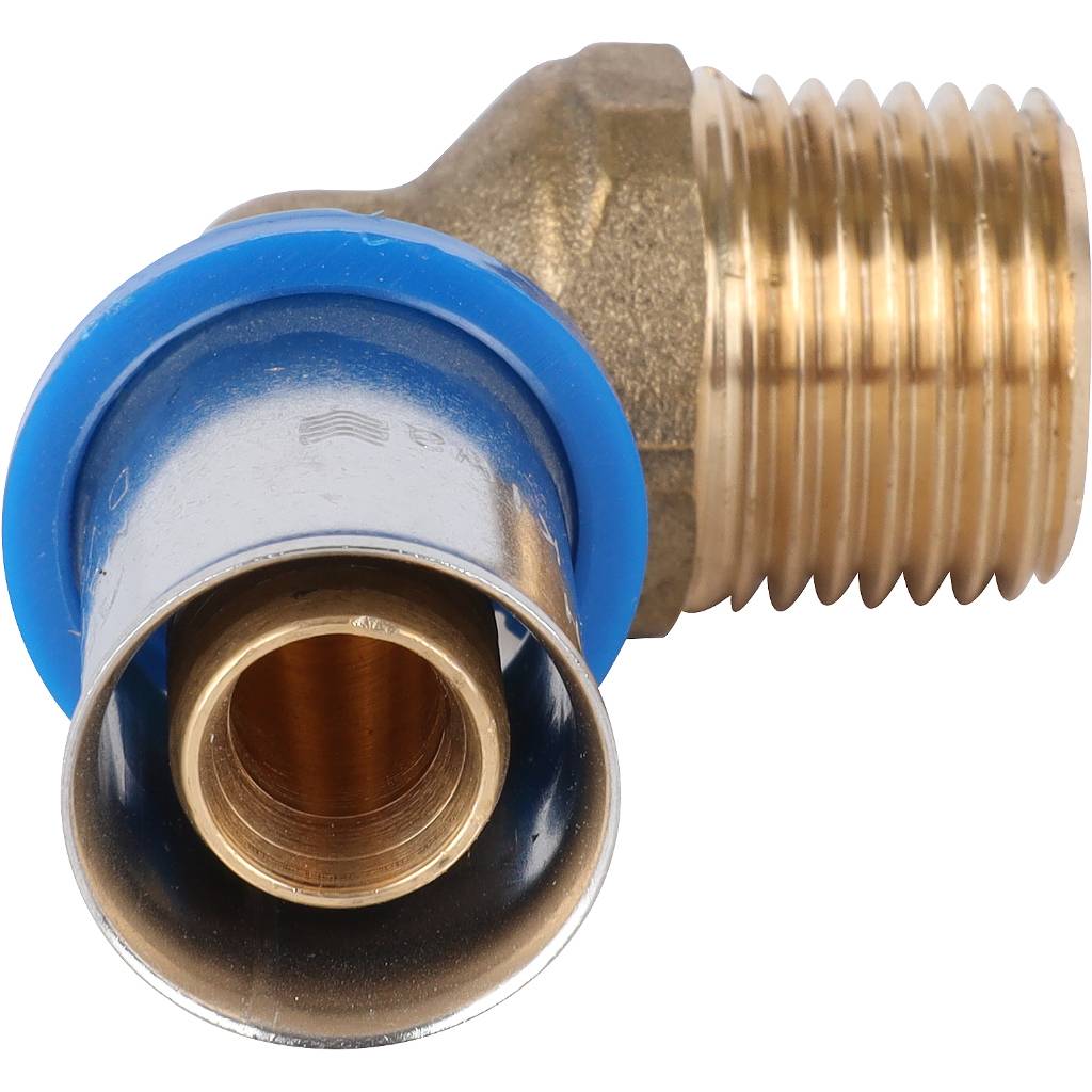 Угольник-переходник APE с наружной резьбой 1/2 х16 для металлопластиковых труб прессовой, ARL3003100