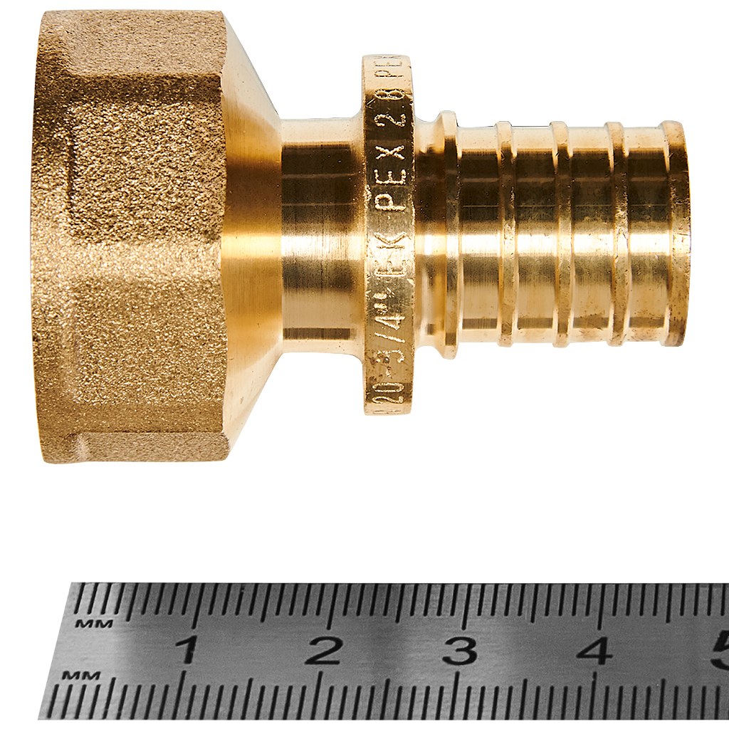 Переходник с внутренней резьбой ROMMER 20xG 3/4 для труб из сшитого полиэтилена аксиальный