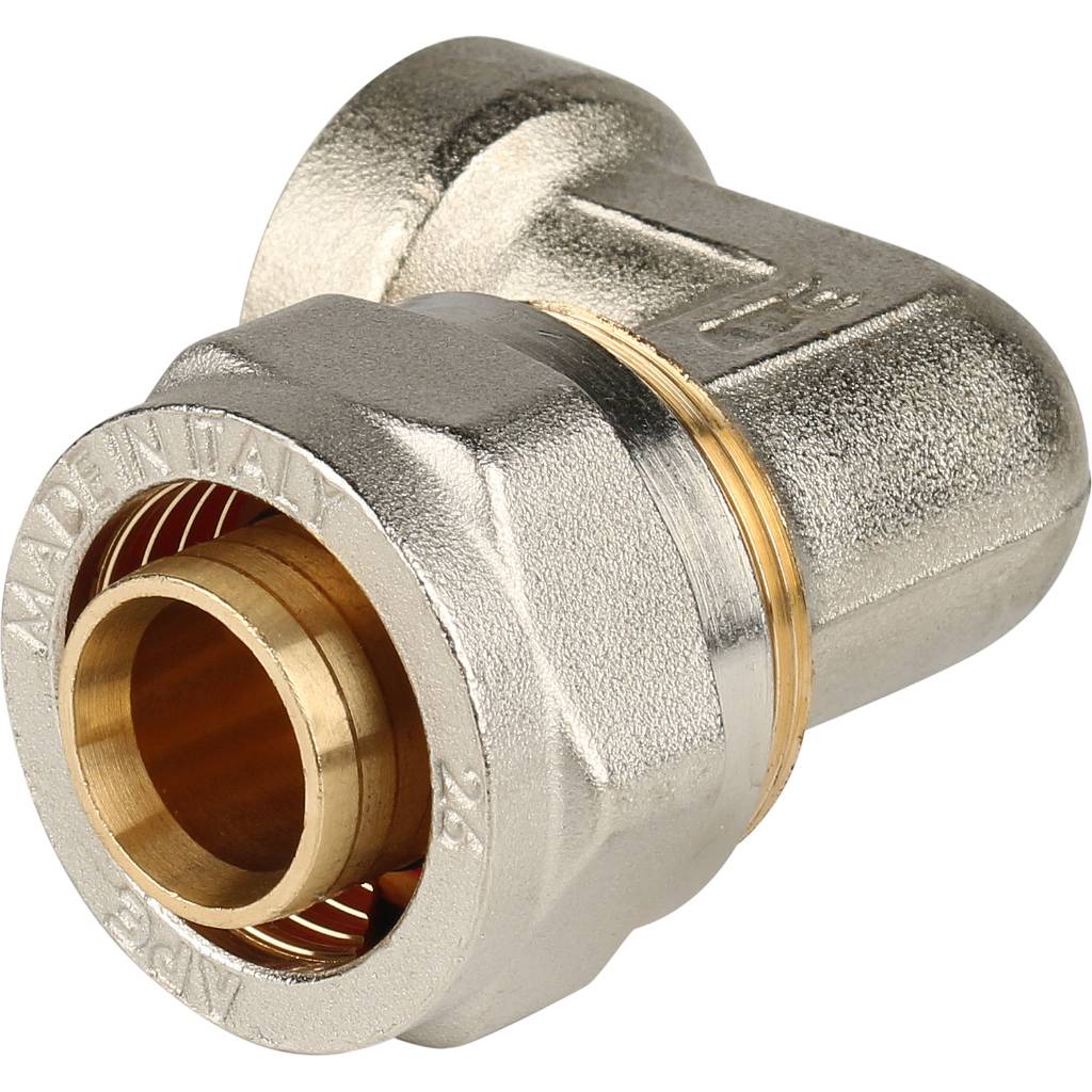 Угольник-переходник STOUT с внутренней резьбой 3/4 х26 для металлопластиковых труб винтовой, SFS-0007-003426