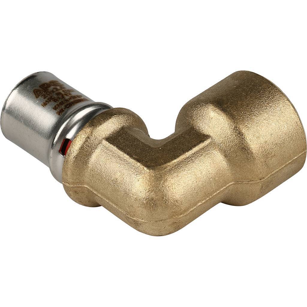 Угольник-переходник STOUT с внутренней резьбой 3/4 х20 для металлопластиковых труб прессовой, SFP-0010-003420