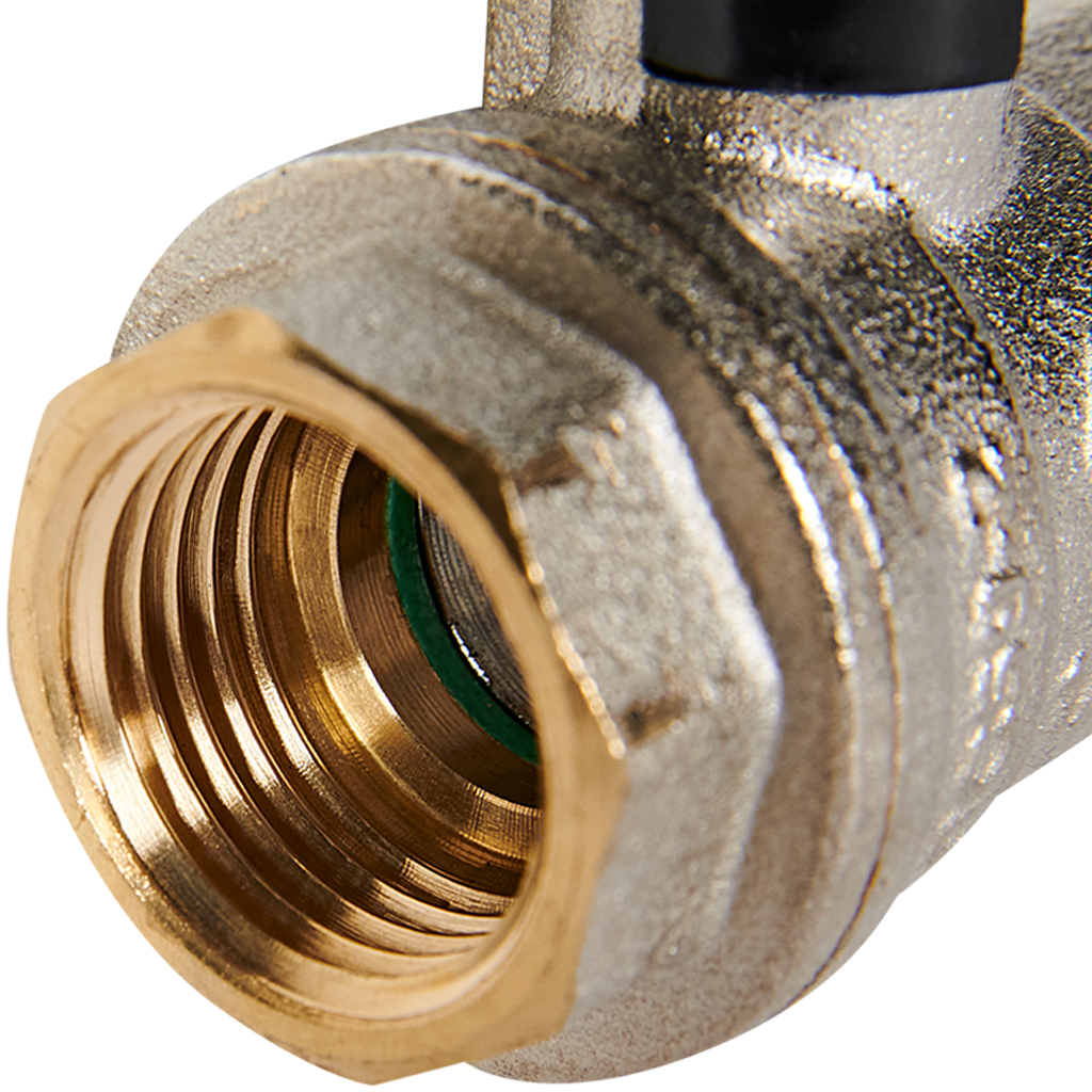 Кран шаровой BUGATTI Oregon (ручка-рычаг алюминий) внут-внут резьба 1/2