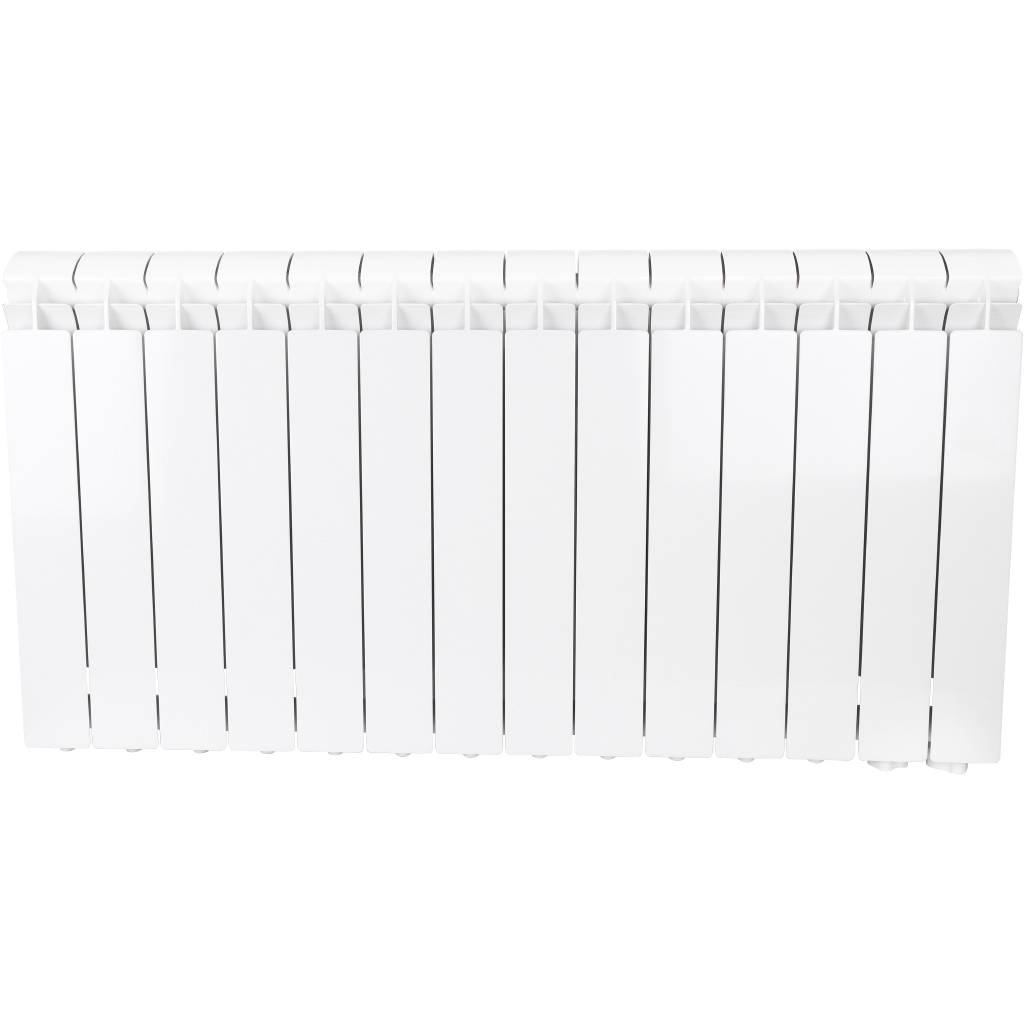 Радиатор алюминиевый Global VOX- R 500 14 секций нижнее правое подключение (белый RAL 9010), 169533