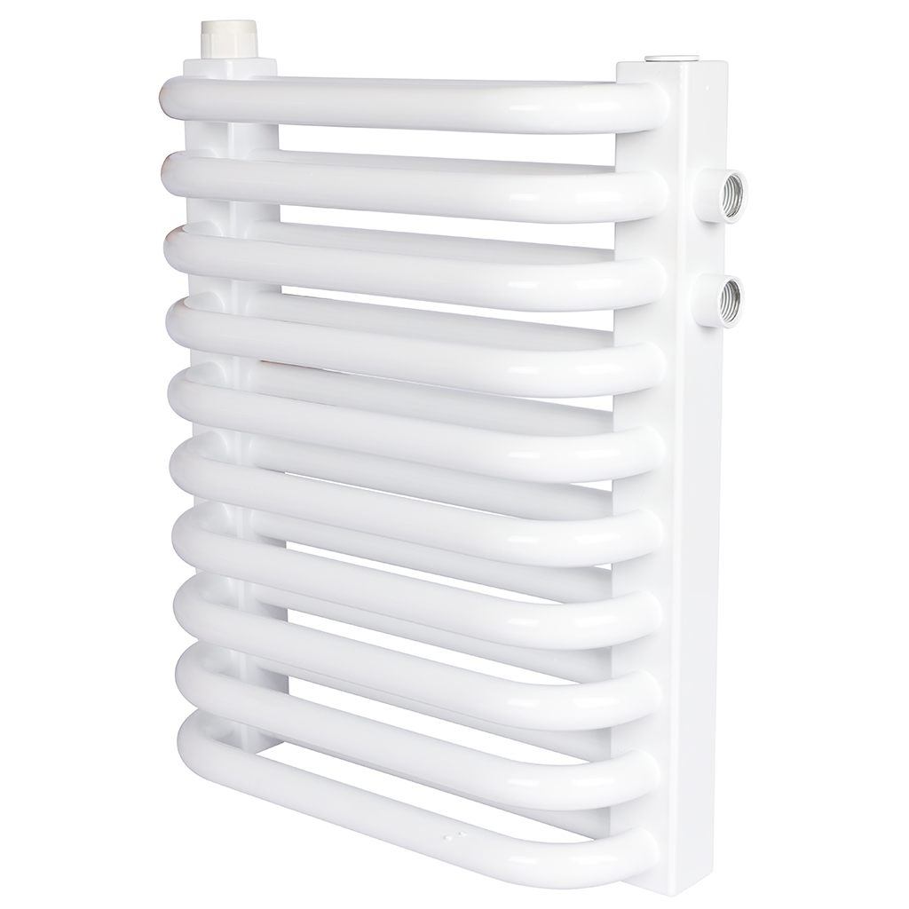 2-х трубчатый радиатор стальной ROMMER RST 2030/10 секций нижнее правое подключение RAL9016, RST-203010-020