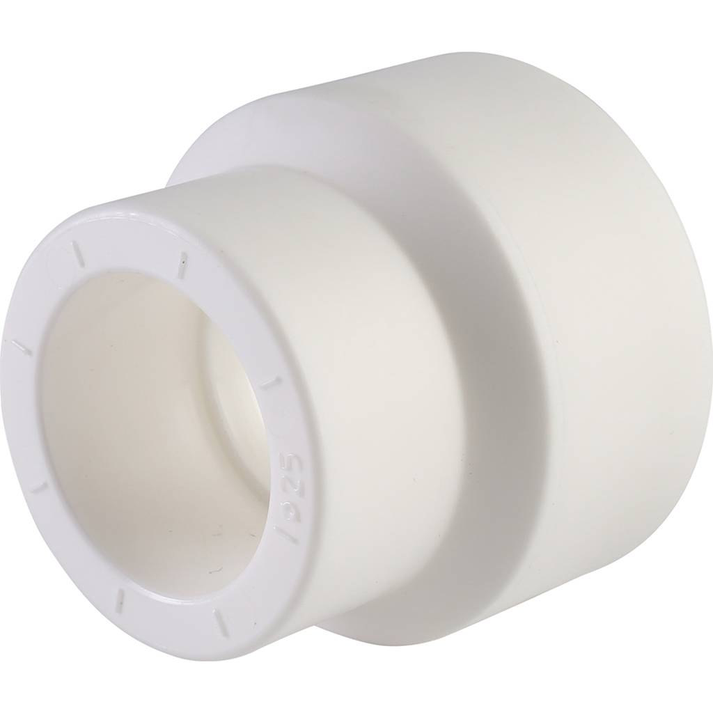 Муфта переходная Политэк 32х25 внутр./внутр. для полипропиленовых труб под сварку (цвет белый), 9000003225