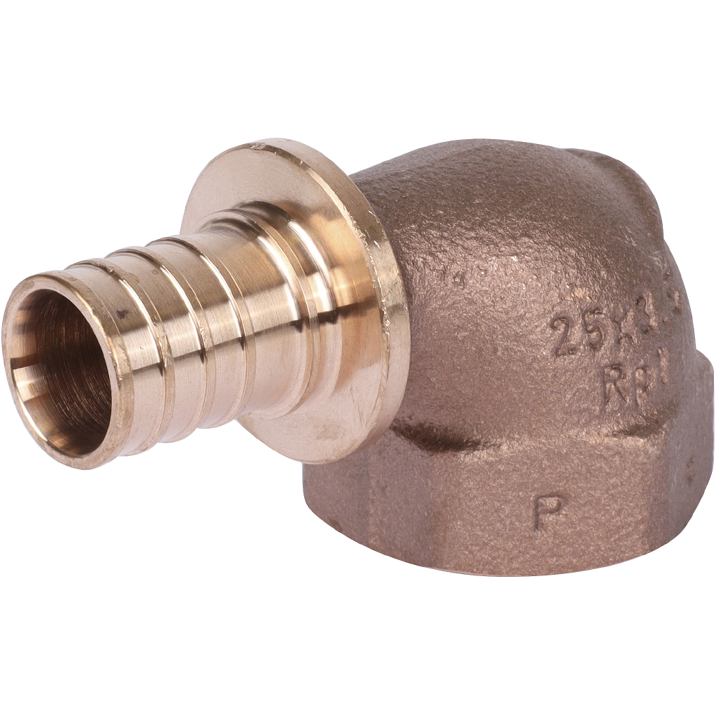 Угольник-переходник РЕХАУ RAUTITAN с внутренней резьбой 25-Rp 1 RX+ для труб из сшитого полиэтилена аксиальный, 14563571001