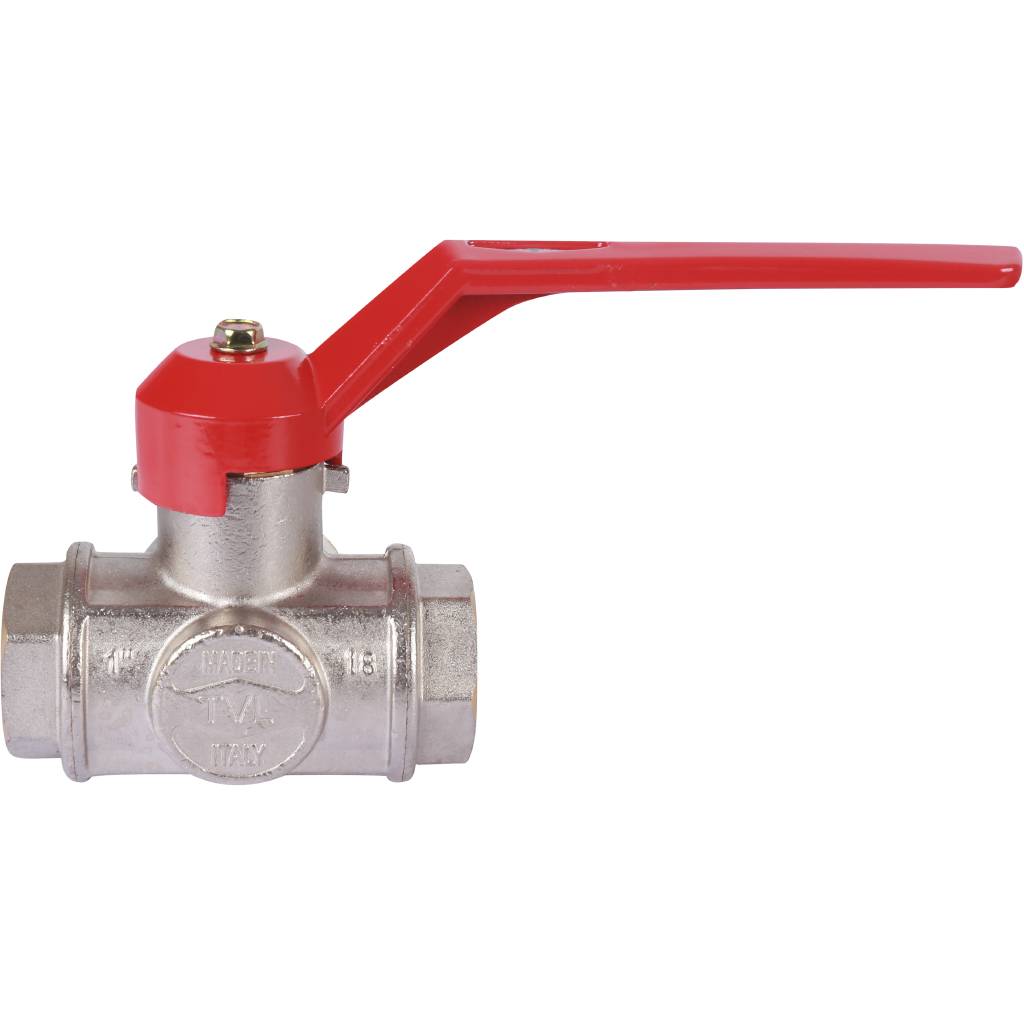 Кран шаровый Itap 128 1 трехходовой тип «Т» стандартный проход (рычаг), 26106