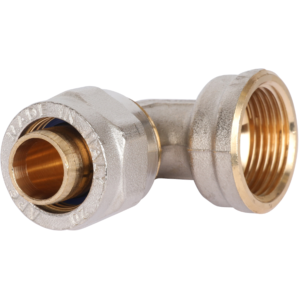 Угольник-переходник STOUT с внутренней резьбой 3/4 х20 для металлопластиковых труб винтовой, SFS-0007-003420