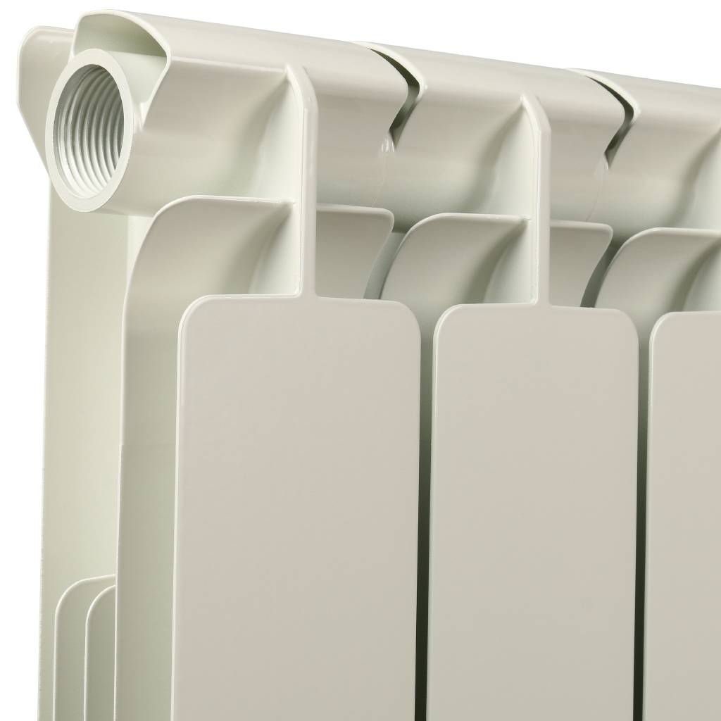 Радиатор алюминиевый STOUT Bravo 500 14 секций боковое подключение RAL9010, SRA-0110-050014