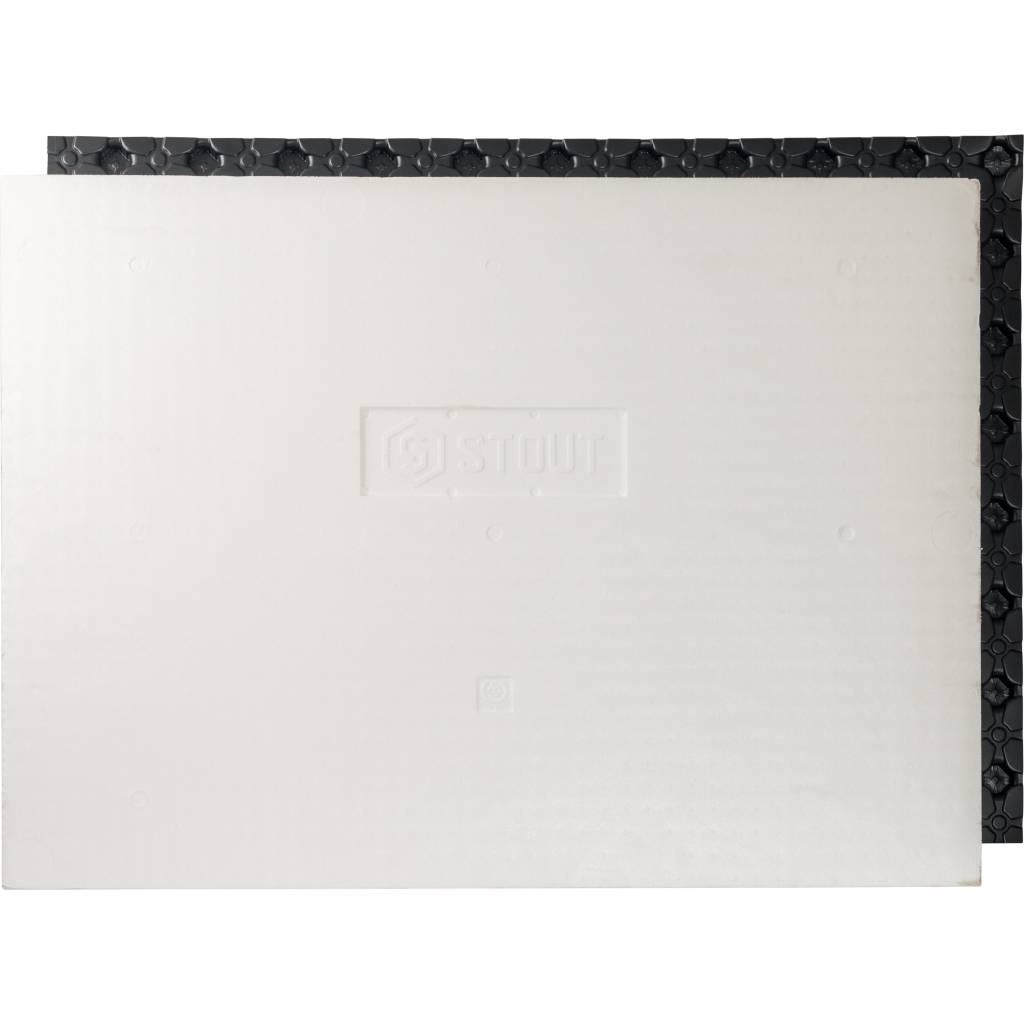 Мат для теплого пола STOUT с бобышками черный 1100х800х20, SMF-0001-110802