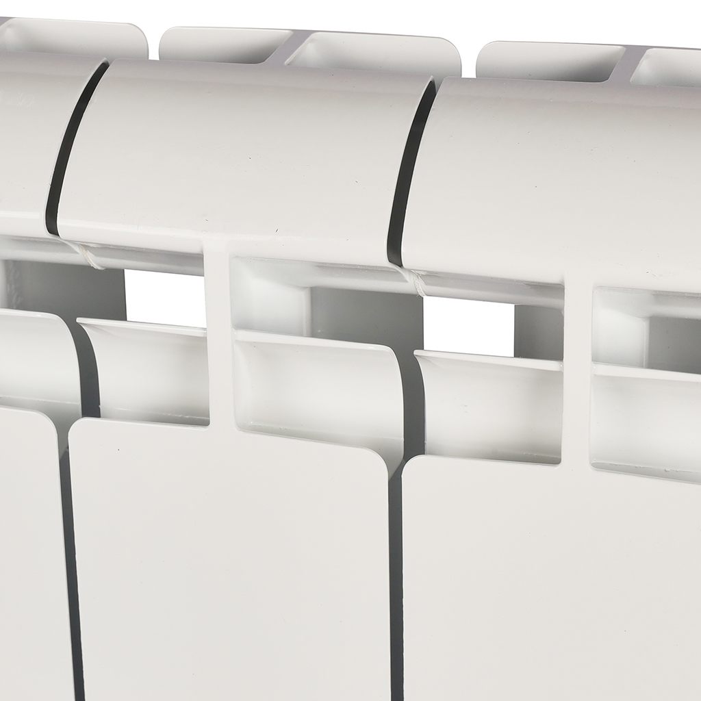 Радиатор алюминиевый STOUT ALPHA 350 10 секций боковое подключение (белый RAL 9016), SRA-2310-035010